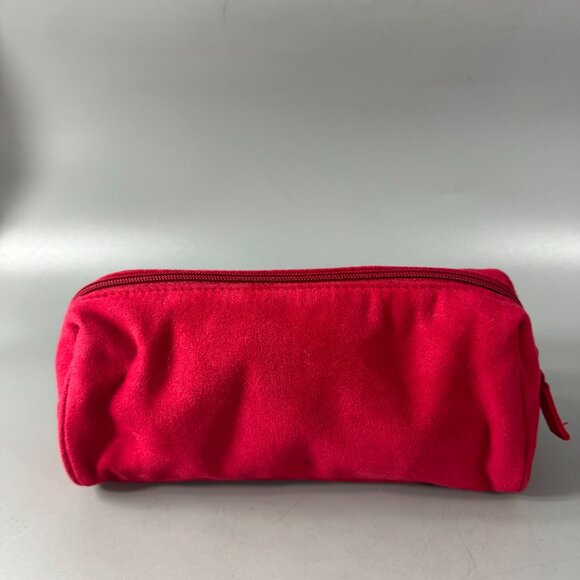 CHANEL Parfums Makeup Cosmetics Bag Pouch Travel Case, Red Velvet - Picture 5 of 13